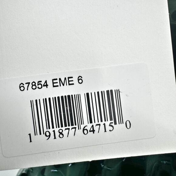 Mac Duggal Embellished Velvet Hem Midi Dress Emerald Size 6 NWT - Picture 12 of 12